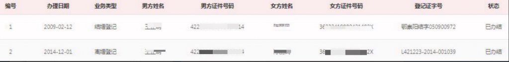 婚姻状况查询